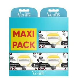 GILLETTE, VENUS Lames De Rasoirs ComfortGlide 5 Coconut Skin Cushion x9