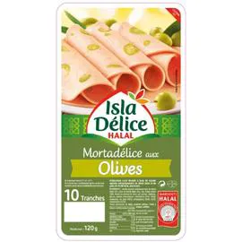 ISLA DÉLICE Mortadelle halal olives 120g