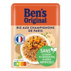 BEN'S ORIGINAL Riz micro-ondes express aux champignons de paris 220g