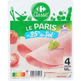 Jambon Le Paris sel réduit (4x40g)