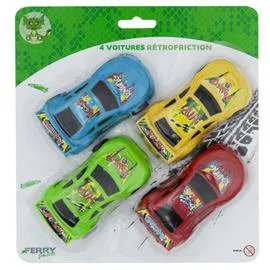 Lot de 4 voitures de rallye rétro (l'unité)