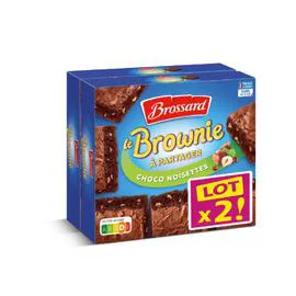 BROSSARD Gâteaux brownie chocolat noisettes 2x285g