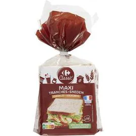 Pain de mie complet maxi tranches (550g)