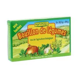 RAPUNZEL Bouillon de Légumes aux Herbes Bio 8x10. 84g