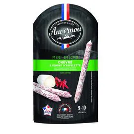 AUVERNOU Mini sticks saucisson sec chèvre piment d Espelette 100g