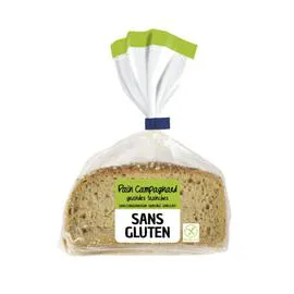Pain campagnard sans gluten tranché (360g)