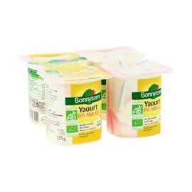 BONNETERRE Yaourt Au Lait Écrémé 0% Bio 500g