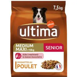 Croquettes pour chien medium maxi senior au poulet (7,5kg)