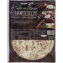 Flammekueche au fromage blanc lardons fumés et oignons (350g)