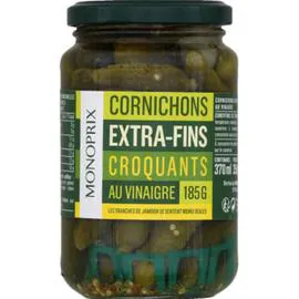 Cornichons extra-fins croquants au vinaigre (185g)