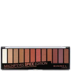 Ombre À Paupières 12 Teintes Spice N°005 Longue Tenue Finis Mat Satiné & Brillant + Pinceau Double Embout Magnif'Eyes (l'unité)