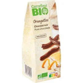 Chocolat noir orangettes bio (150g)