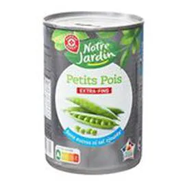 MARQUE REPÈRE, NOTRE JARDIN Petits pois Sans sel ajouté 280g