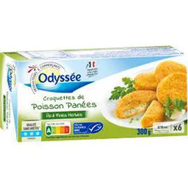 ODYSSÉE Croquettes de poisson panées ail & fines herbes 300g