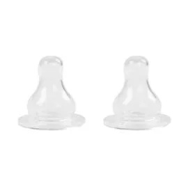 Tétine bébé silicone col étroit (x2)