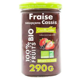 Confiture fraise soupçon de cassis Bio (290g)