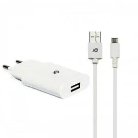 Chargeur blanc avec câble micro USB (l'unité)