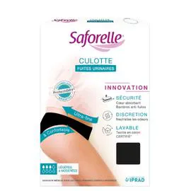 Culotte Fuites Urinaires Noire Taille XXL Légères et Modérées Protect Dry (l'unité)