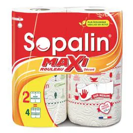 Essuie-tout maxi rouleau décoré (x2)