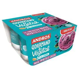 Brassé myrtille et cassis au lait d'amande (4x100g)