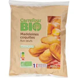 CARREFOUR BIO Madeleines coquilles aux Oeufs 400g