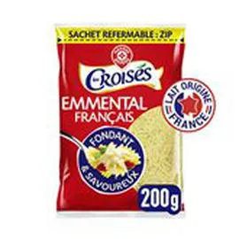 MARQUE REPÈRE, LES CROISÉS Fromage Emmental Râpé 200g