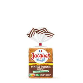 Pain de mie complet maxi tranches sans sucre ajouté (550g)