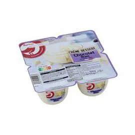 AUCHAN Crème dessert au chocolat blanc 4x125g