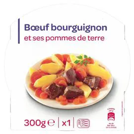 Plat cuisiné boeuf bourguignon/pomme de terre (300g)