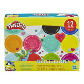 Pâte à modeler Pack couleurs flambyantes 12 pots (l'unité)