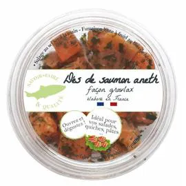 Dés de Saumon Aneth Façon Gravlax (100g)