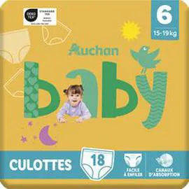 Culotte pour bébé taille 6 (15-19kg) (x18)