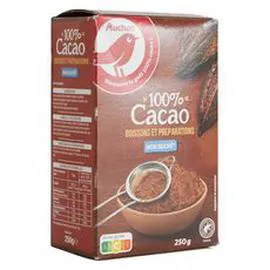 Chocolat en poudre 100% pur cacao non sucré (250g)