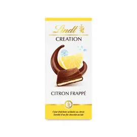 LINDT, CRÉATION Chocolat lait citron Frappé 150g