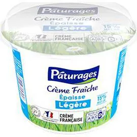 PÂTURAGES Crème fraîche épaisse légère 15% 459g