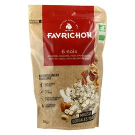 Favrichon Muesli Toasté aux 6 Noix (350g)