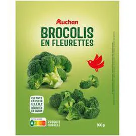 AUCHAN Brocolis en fleurettes 900g