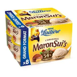 NESTLÉ, LA LAITIÈRE Mousse à la crème de marrons Maronsui's 8x68,8g