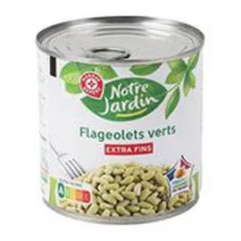 MARQUE REPÈRE, NOTRE JARDIN Flageolets verts Extra fins 265g