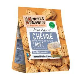 MICHEL & AUGUSTIN Biscuits apéritifs Petits beurre Chèvre et sarriette 100g