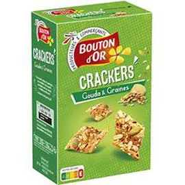 BOUTON D'OR Crackers gouda & graines 70g