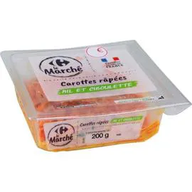CARREFOUR LE MARCHÉ Carottes râpées ail et ciboulette 200g