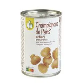 AUCHAN, POUCE Champignons de Paris entiers au naturel 1er choix 230g