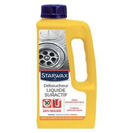 Déboucheur liquide suractif à la soude Cuisine et salle de bains (1l)