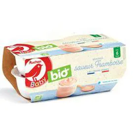 Pot dessert lacté brassé framboise dès 6 mois (4x100g)