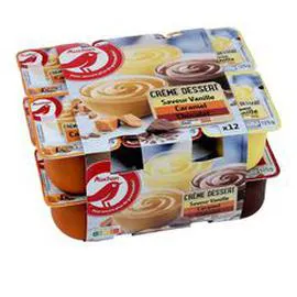 Crème dessert au chocolat à la vanille et au caramel (12x100g)