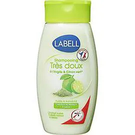 LABELL Shampooing très doux argile & citron vert, cheveux gras 250ml