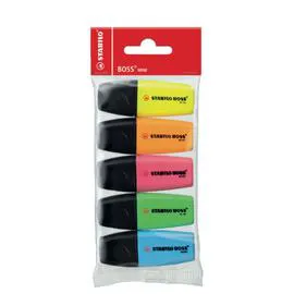 STABILO Surligneurs Boss Mini Couleurs assorties x5