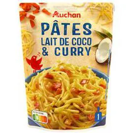 Pâtes au lait de coco et curry (220g)