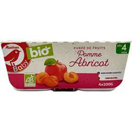 Petit Pot dessert pomme abricot dès 4 mois (4x100g)